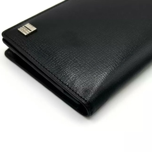 EUC [Burberry] Black Leather Luxury Bi-Fold Wallet w/ Box & Dust Bag! - Picture 10 of 16